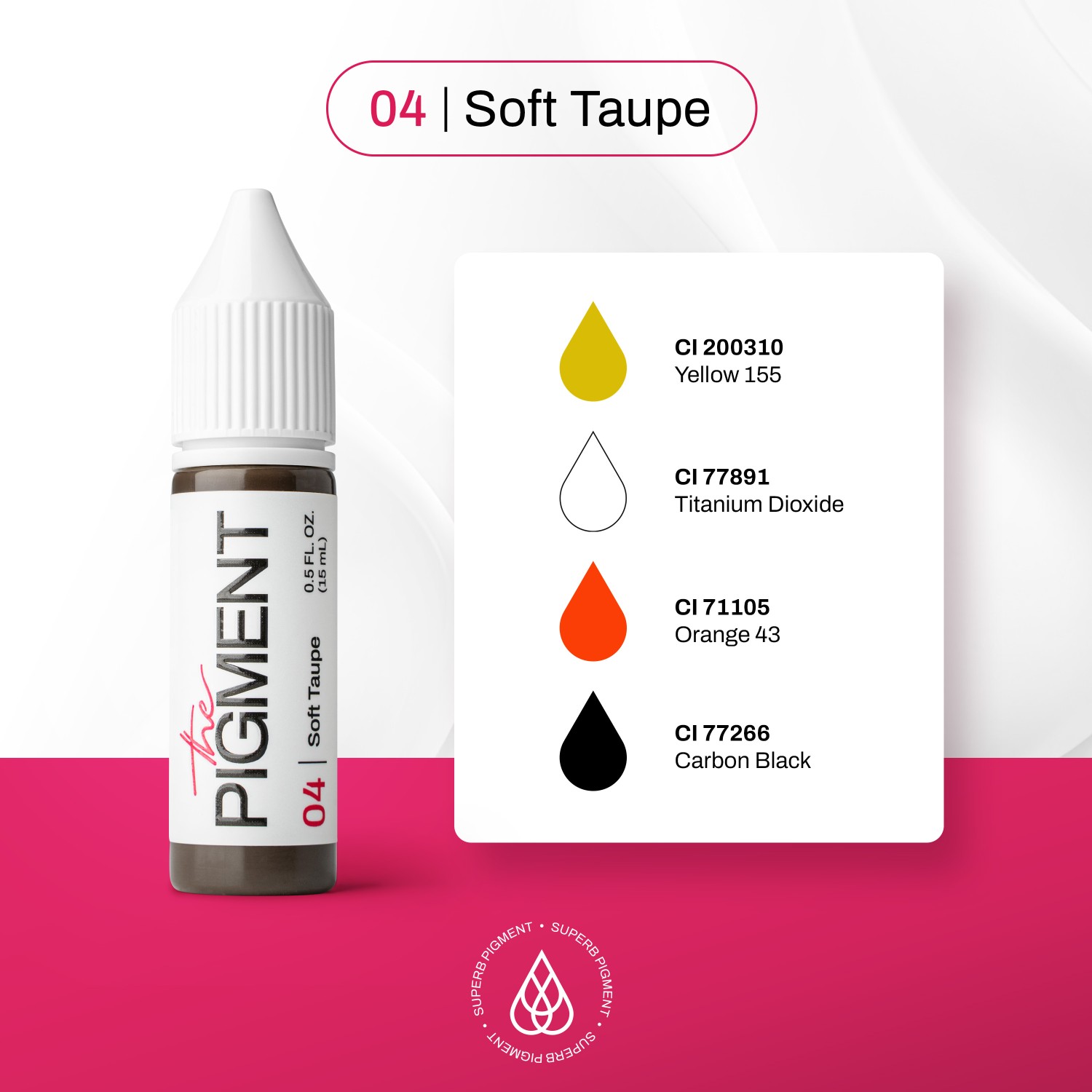 THE PIGMENT წარბის პიგმენტი Soft Taupe 15 მლ.